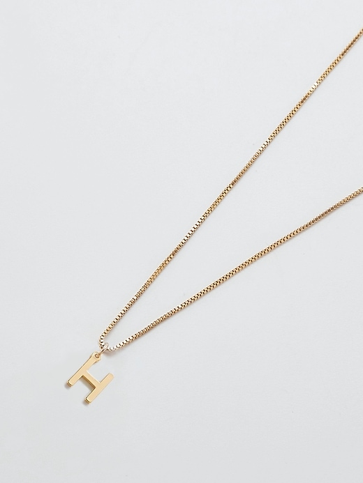 Image number 1 showing, Gold Dainty Initial Necklace