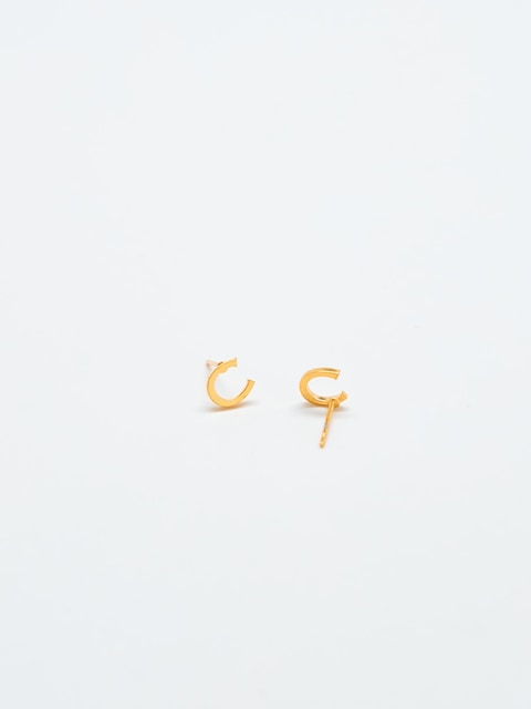 Admiral Row Gold Initial Earrings
