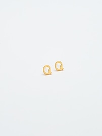 Image number 1 showing, Admiral Row Gold Initial Earrings