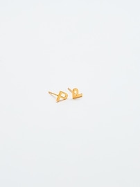 Image number 1 showing, Admiral Row Gold Initial Earrings