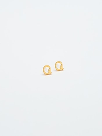 Gold Initial Earrings