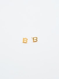 Image number 1 showing, Admiral Row Gold Initial Earrings