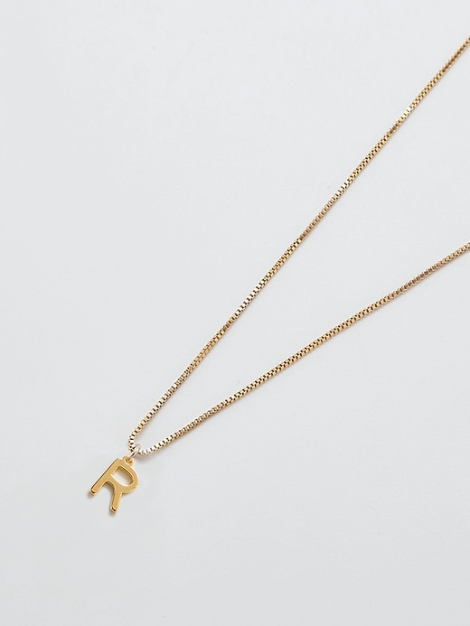 Image number 10 showing, Gold Dainty Initial Necklace