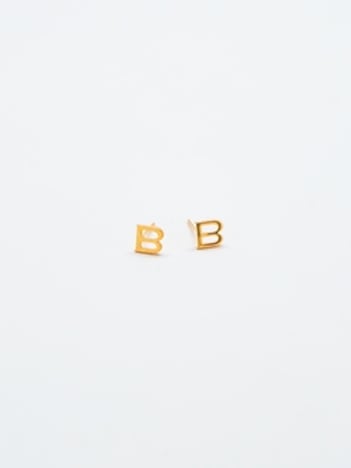 Gold Initial Earrings