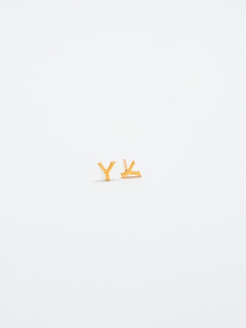Admiral Row Gold Initial Earrings