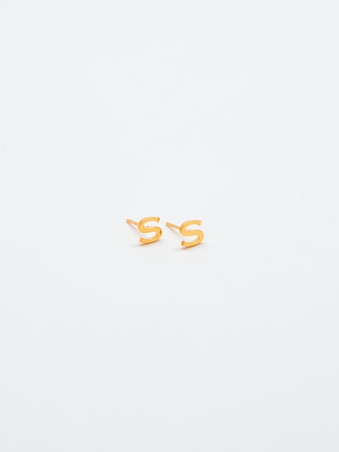 Admiral Row Gold Initial Earrings