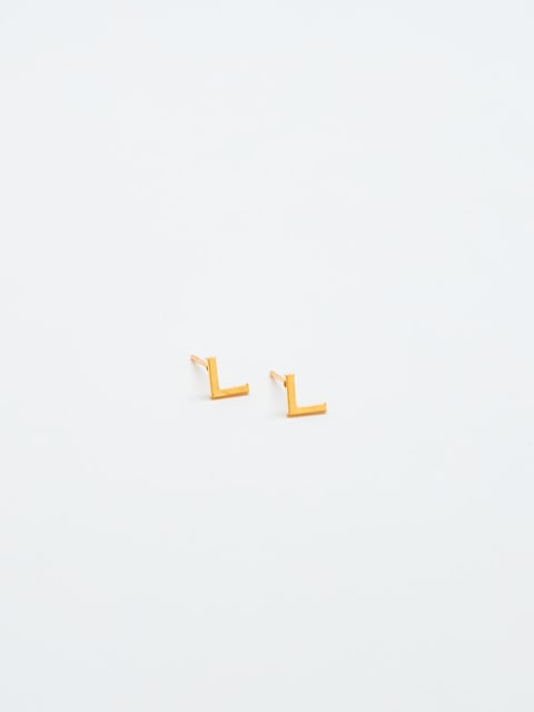 Admiral Row Gold Initial Earrings