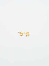 Image number 1 showing, Admiral Row Gold Initial Earrings