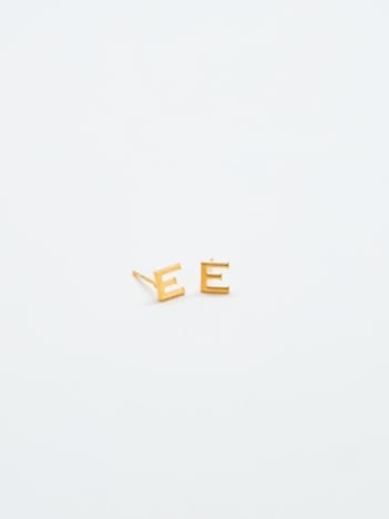 Gold Initial Earrings