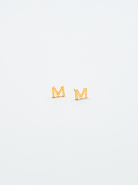 Admiral Row Gold Initial Earrings