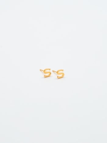 Gold Initial Earrings