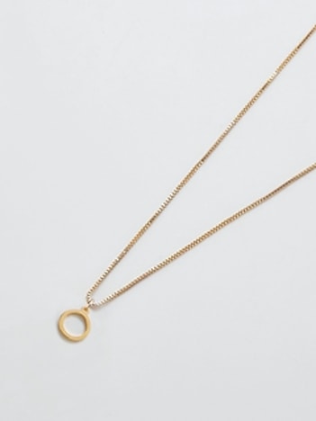Gold Dainty Initial Necklace