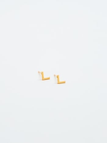 Gold Initial Earrings