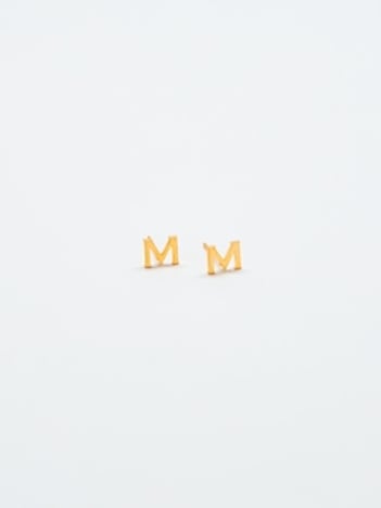 Gold Initial Earrings