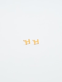 Image number 1 showing, Admiral Row Gold Initial Earrings