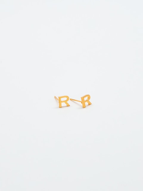 Admiral Row Gold Initial Earrings