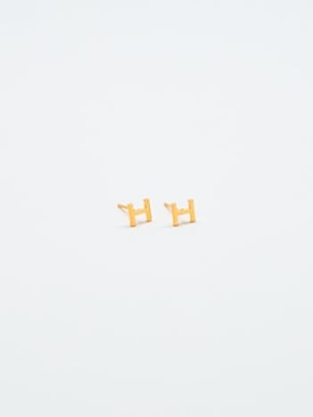 Gold Initial Earrings