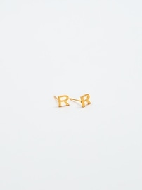 Image number 1 showing, Admiral Row Gold Initial Earrings