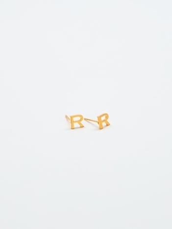 Gold Initial Earrings