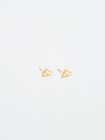 Gold Initial Earrings