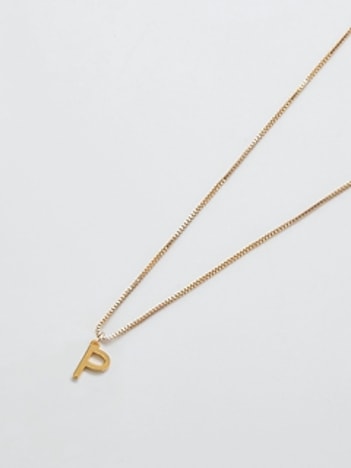Gold Dainty Initial Necklace