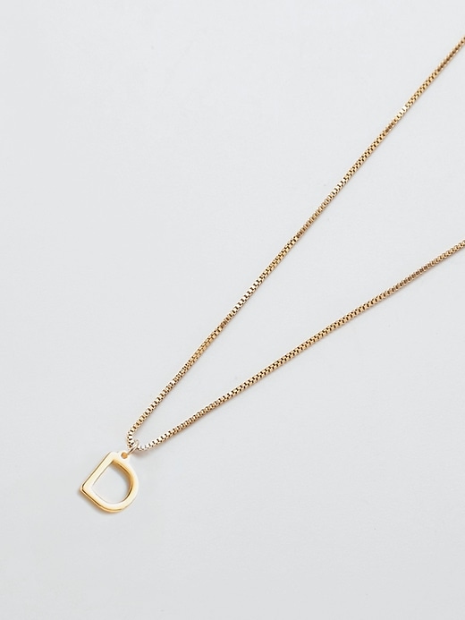 Image number 1 showing, Gold Dainty Initial Necklace