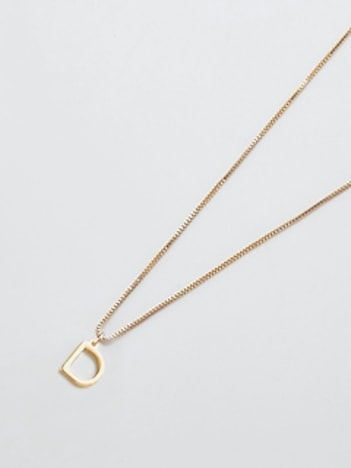 Gold Dainty Initial Necklace