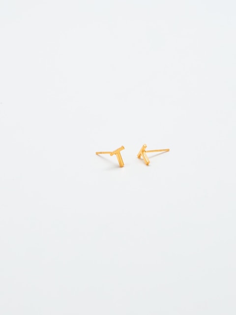 Admiral Row Gold Initial Earrings