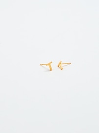 Image number 1 showing, Admiral Row Gold Initial Earrings