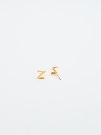 Gold Initial Earrings