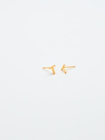 Gold Initial Earrings