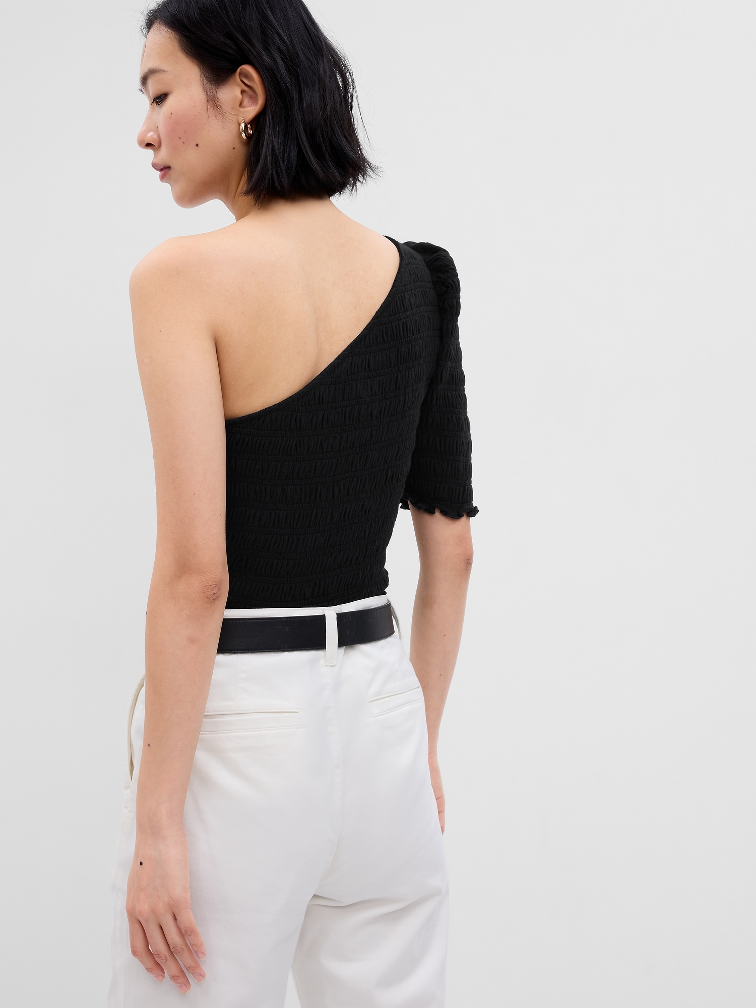 Smocked One-Shoulder Top | Gap