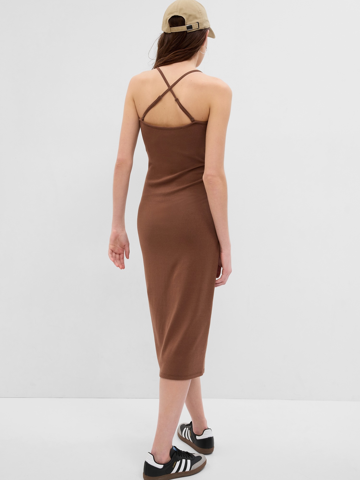 Modern Convertible Strap Midi Dress Gap