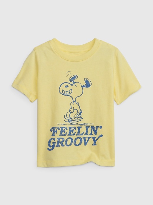 1 of 8 showing, with the color yellow iris of product Toddler Peanuts Graphic T-Shirt