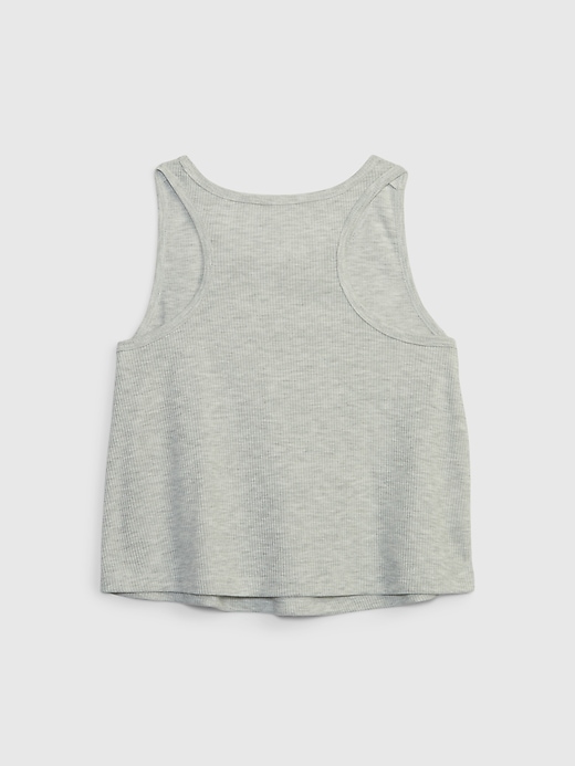 2 of 8 showing, with the color new heather grey of product Kids Rib PJ Tank Top