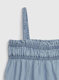 View large product image 3 of 3. Baby Denim Bubble Shorty One-Piece with Washwell