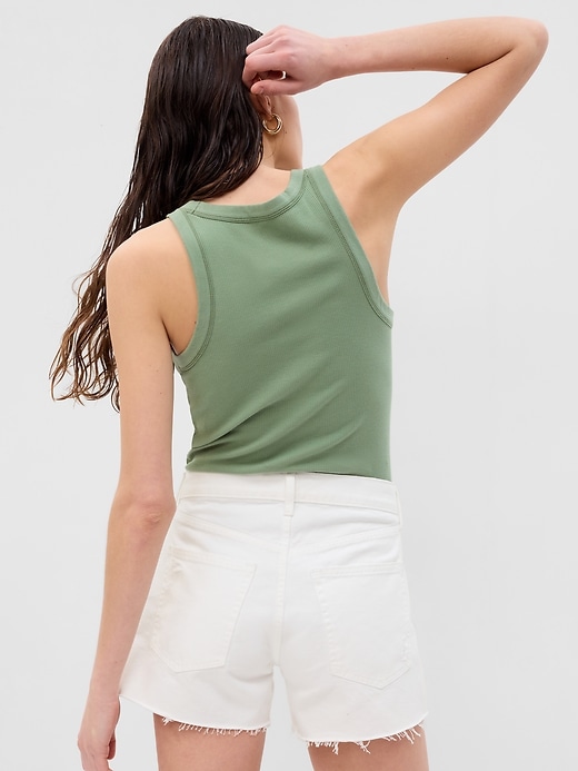 Rib Halter Tank Top Gap