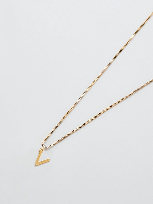 Image number 1 showing, Gold Dainty Initial Necklace