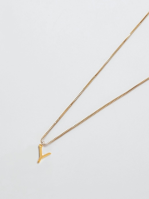 Image number 1 showing, Gold Dainty Initial Necklace