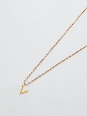 Gold Dainty Initial Necklace