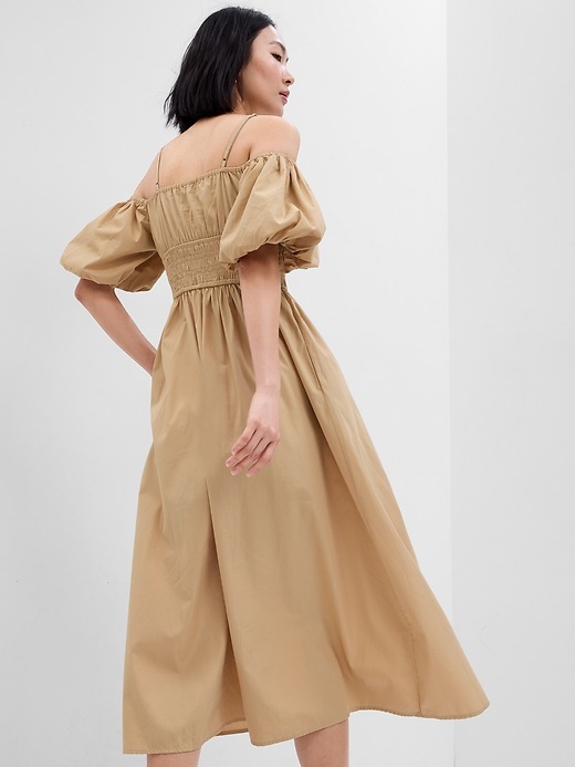 Off-Shoulder Puff Sleeve Maxi Dress | Gap