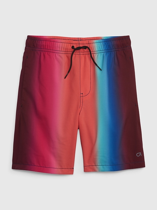1 of 8 showing, with the color rainbow tie dye of product GapFit Kids Quick Dry Shorts