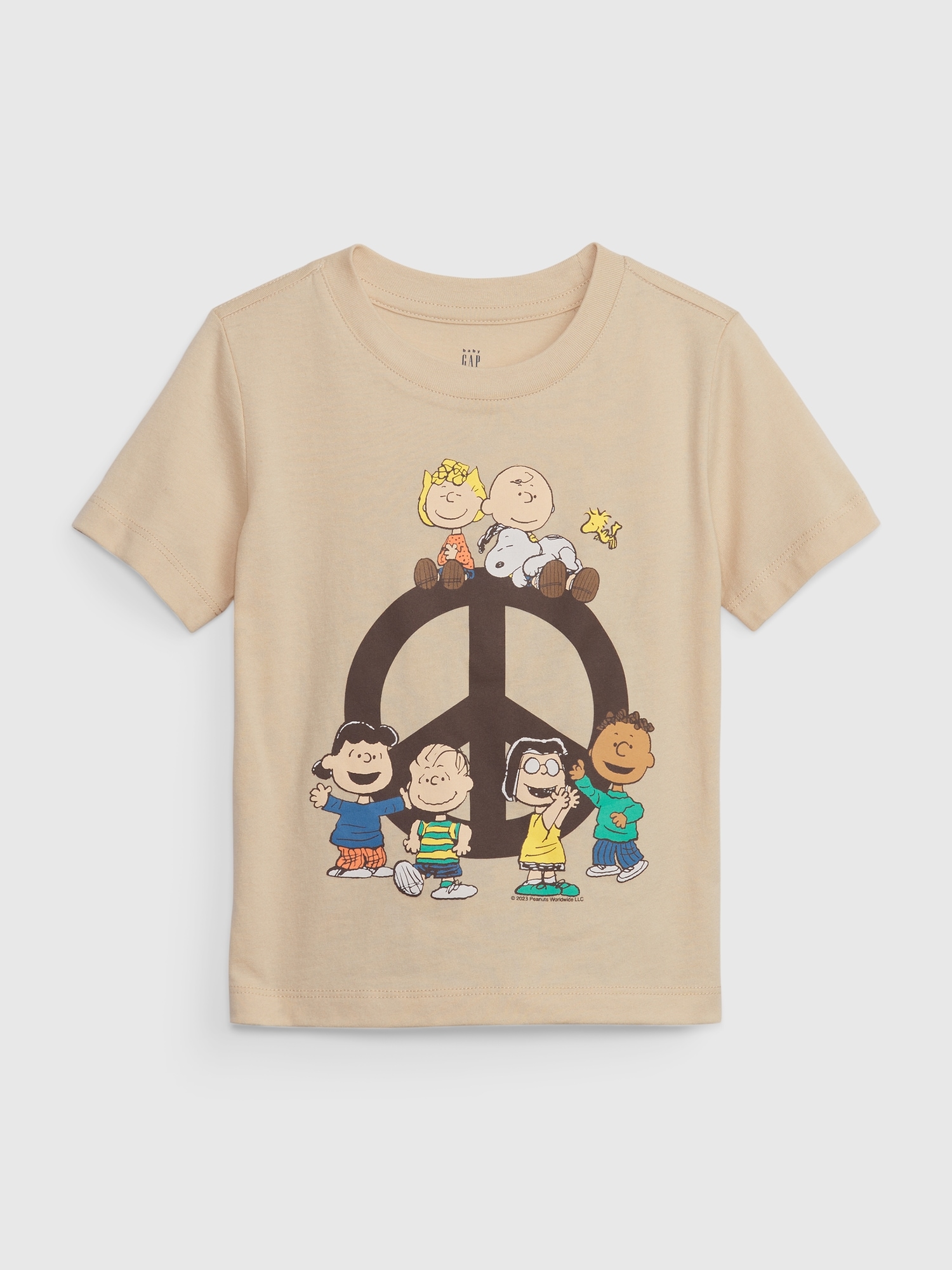 Gap Toddler Peanuts Graphic T-Shirt beige. 1