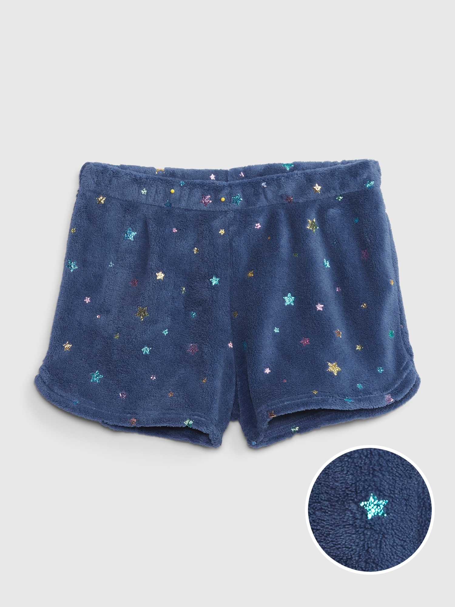 Gap Kids Fuzzy PJ Shorts blue. 1