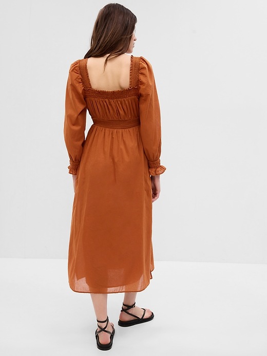 gap smocked maxi dress Puff Sleeve Smocked Maxi Dress