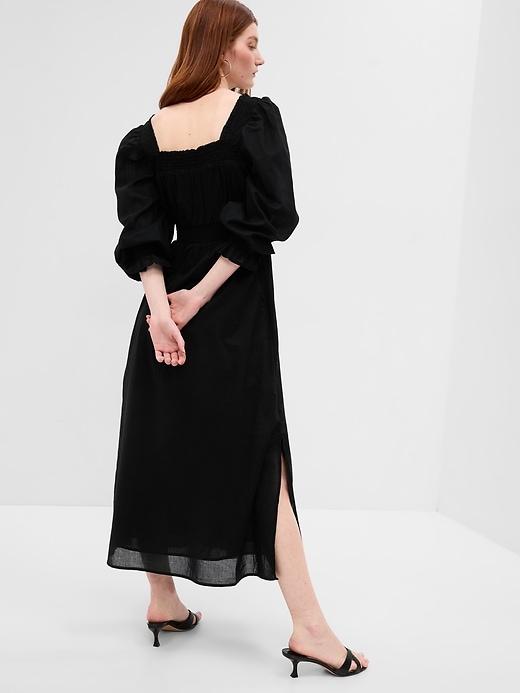 Puff Sleeve Smocked Maxi Dress | Gap