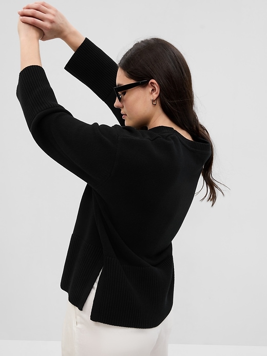 Image number 6 showing, 24/7 Split-Hem Crewneck Sweater