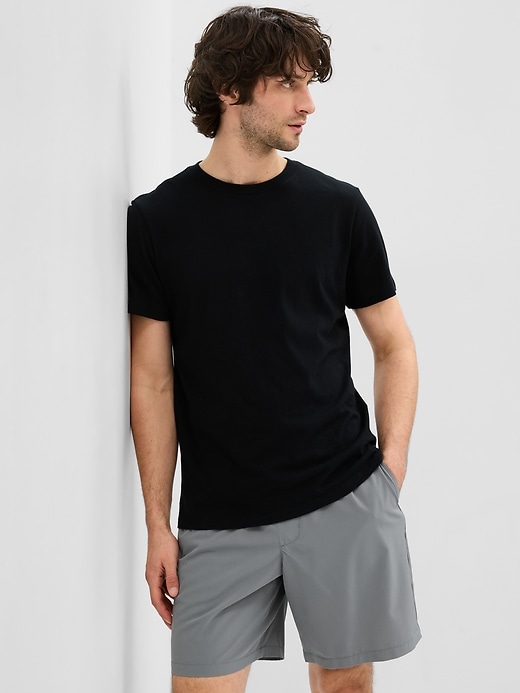 1 of 8 showing, with the color grey of product 7" GapFit Active Shorts with E-Waist