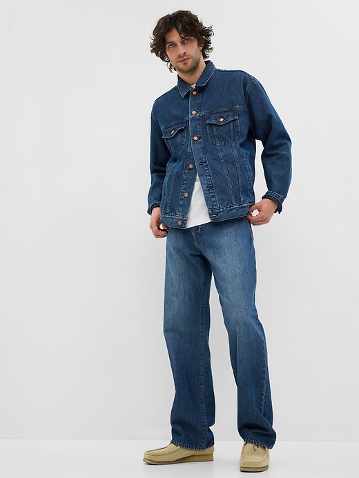 1 of 8 showing, with the color dark wash of product BetterMade Denim '90s Loose Jeans