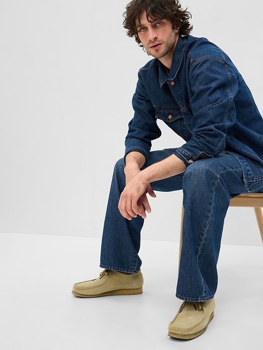 2 of 8 showing, with the color dark wash of product BetterMade Denim '90s Loose Jeans